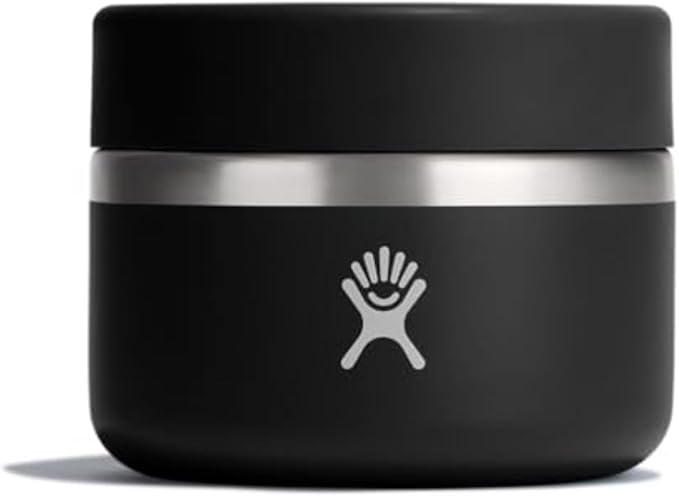 Hydro Flask Food Jar – Insulated Stainless Steel, Snack Travel Container for Hot Food, Lunch, & Soup 12 Oz Black