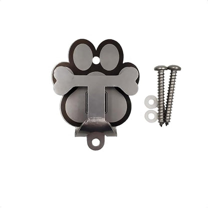 Dog Leash Hitch Parking Hook Medium Duty Wall-Mount Stainless Steel Dog Tie Out - Leash Holder for Wall - Mounting Hardware Kit Included (3” x 4”)