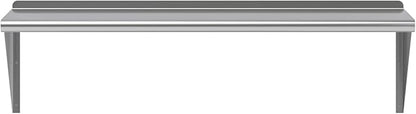 AmGood 16 in. x 48 in. Stainless Steel Wall Shelf | NSF | Metal Shelving | Garage, Laundry, Storage, Utility Room | Restaurant, Commercial Kitchen
