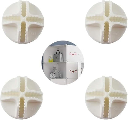 20Pcs White Wire Cube Connectors Wire Grid Cube Connectors for Modular Closet Storage, Organizer and Wire Grid Cube Storage, Closet Mounted Storage and Organization Systems, Mounted Closet Systems