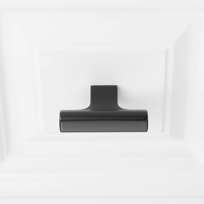 KOOFIZO 10-Pack Cabinet Knob - Black Pull Handle (50mm / 2 Inch), K20 Solid Hardware for Kitchen Cupboard Door, Bedroom Dresser Drawer, Bathroom Wardrobe