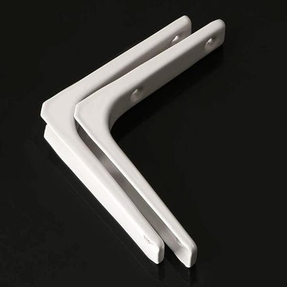 SAYAYO L Shape Wall Bracket, 4 x 4 Inch Iron Shelf Bracket DIY Floating Shelf Support, 2 PCS Bright White