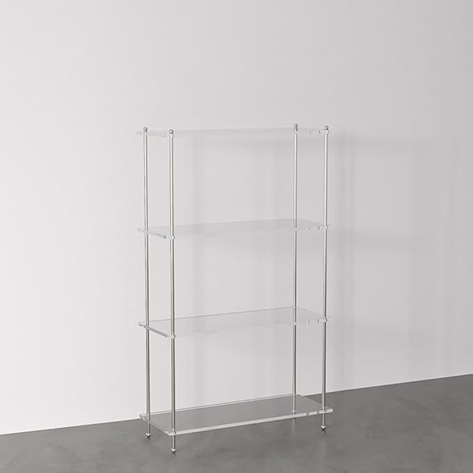 Acrylic Bathroom Organizers and Storage, Utility Shelving Unit Steel Organizer, Kitchen Island, Bakers Rack with Storage for Home, Kitchen, Office(98.5cm-38.8in)