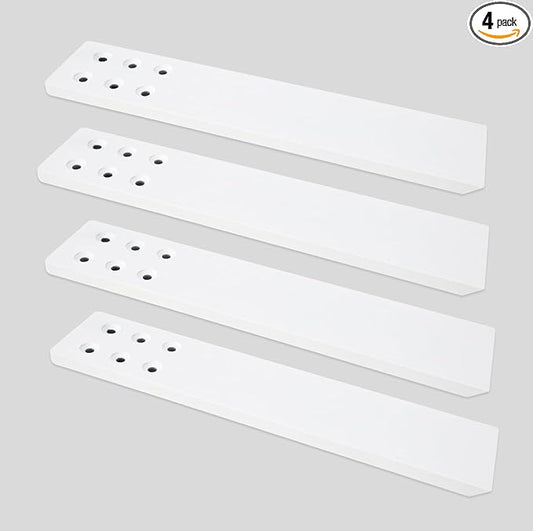 Countertop Support Bracket 4 Pack 12" Lx 2.5" W Hidden White Knee Wall Support Countertop Bracket 3/8" Thick Heavy Duty for Quartz/Granite/Wood/Concret Countertops Screws Included