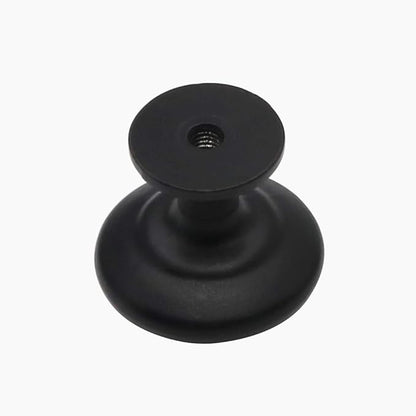 homdiy 25 Pack Black Round Drawer Knobs Solid Zinc Alloy Cabinet Knobs Kitchen Cabinet Hardware for Bathroom, Closet, Wardrobe