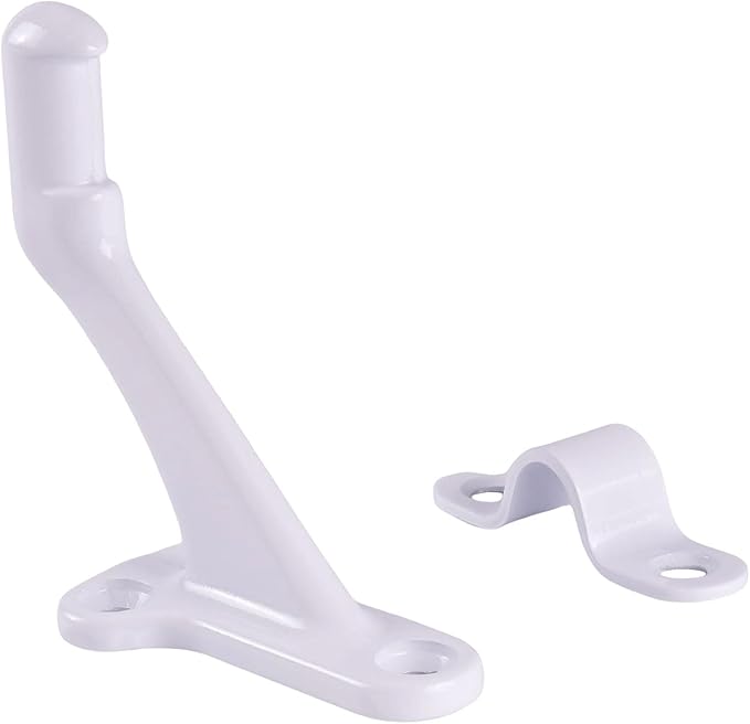 Triumph Hardware,3 Pack,White Glossy handrail Bracket,Handrail Stair Brackets 3"" Heavy Duty Support Hardware Stairways, handrail Brackets for Indoor Stairs with Screws,Stair Railing Bracket