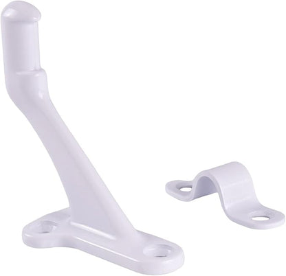 Triumph Hardware,3 Pack,White Glossy handrail Bracket,Handrail Stair Brackets 3"" Heavy Duty Support Hardware Stairways, handrail Brackets for Indoor Stairs with Screws,Stair Railing Bracket