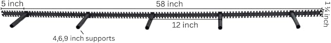 Floating Shelf Brackets - Sheppard Brackets - Easy Install - Heavy Duty (58 inch)