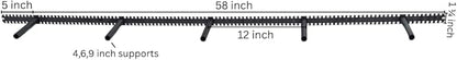 Floating Shelf Brackets - Sheppard Brackets - Easy Install - Heavy Duty (58 inch)
