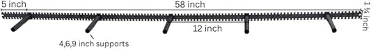 Floating Shelf Brackets - Sheppard Brackets - Easy Install - Heavy Duty (58 inch)
