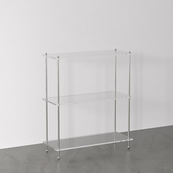 Acrylic Bathroom Organizers and Storage, Utility Shelving Unit Steel Organizer, Kitchen Island, Bakers Rack with Storage for Home, Kitchen, Office(68cm-26.8in)