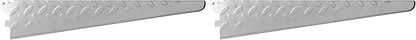 Knape & Vogt John Sterling HEAVYWEIGHT Diamond Plate Shelf Support System Shelf Bracket, 14-inch, Platinum, 0202-14PM (Pack of 2)