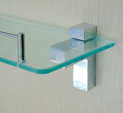 Staircase Glass Clamp Stair Brackets Holder Flat 2 Pcs or One Pair, Polished Chrome