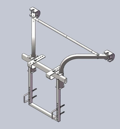 Ladder Stabilizer,Extended Ladder Stabilizer Accessory for Roof Gutter Guard＆Wall,Ladder Stand-Off Heavy Duty Steel Wing Span/Wall Ladder Standoff with Non-Slip Rubber Bottom pad(Silver Gray-Steel)