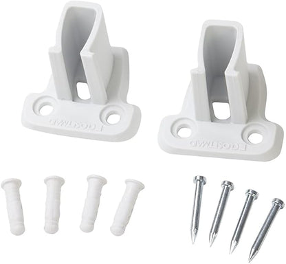 ClosetMaid 21941 Pre-Loaded 2.75-Inch Low-Profile Wall Brackets with Anchors for Wire Shelving, 250-Pack