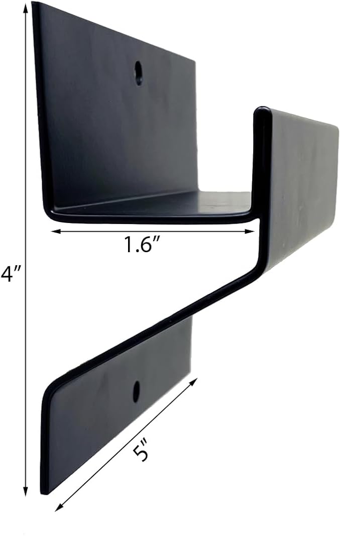 Tetra-Teknica Wall Mount Ladder Hanger GMH-02-2P Garage Utility Hook Multi-Functional for Step Ladder, Wheelbarroow, and Other Tools, 2-Pack