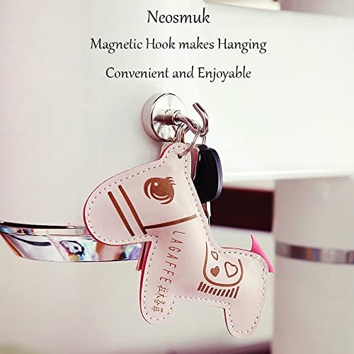 Neosmuk Magnetic Hooks, Heavy Duty 85lb+ Strong Magnet Hook for Cruise Cabins, Cruise Ship Essentials for Hanging, Metal Wall Refrigerator Hangers (Silver, 10 Pack)