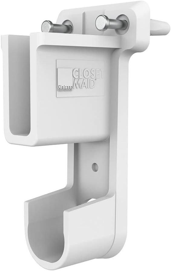 ClosetMaid 6609 SuperSlide Shelf and Hanging Bar Wall Bracket, White