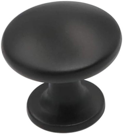 homdiy 20 Pack Black Round Cabinet Knobs Solid Zinc Alloy Drawer Knobs Kitchen Pulls for Bathroom, Closet, Wardrobe