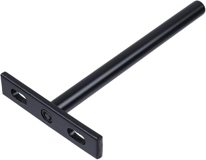 Floating Shelf Brackets 5-inch Heavy Duty Hidden Brackets Black Invisible Shelf Support for Floating Wood Shelves - 4pcs
