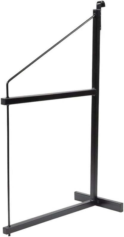 Mytee Products 2 Tier Shipping Container Shelving Bracket with Hooks - 19-3/4"x34, 550 lbs WLL - Black Powder Coated Steel for Heavy Duty Trailer Containers - Easy to Assemble & Remove