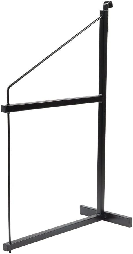 Mytee Products 2 Tier Shipping Container Shelving Bracket with Hooks - 19-3/4"x34, 550 lbs WLL - Black Powder Coated Steel for Heavy Duty Trailer Containers - Easy to Assemble & Remove