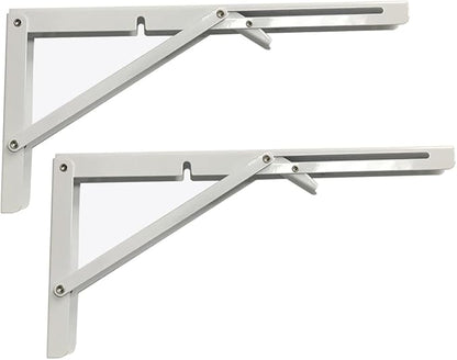 Folding Shelf Brackets Max. Load 220 lb, Heavy Duty DIY Wall Mounted Shelf Bracket Space Saving for Table Work Bench (20 INCH-2PCS)