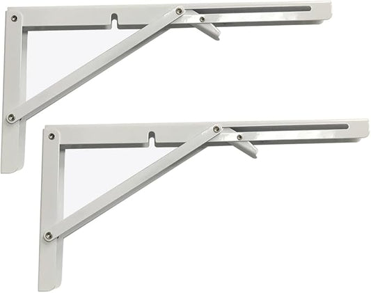 Folding Shelf Brackets Max. Load 220 lb, Heavy Duty DIY Wall Mounted Shelf Bracket Space Saving for Table Work Bench (20 INCH-2PCS)