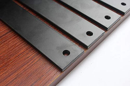 2 Pack - L 8" x H 6" x W1.5, 5mm Thick Black L Shelf Bracket, Iron Shelf Brackets, Metal Shelf Brackets, Floating Shelf, Shelf Supports with Screws