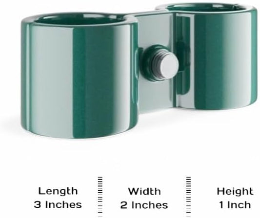 12 Pack! Green Post Clamp – Durable, Secure Connection for Wire Shelving Units, Easy to Install, Space-Saving Solution, Heavy-Duty Support Pack