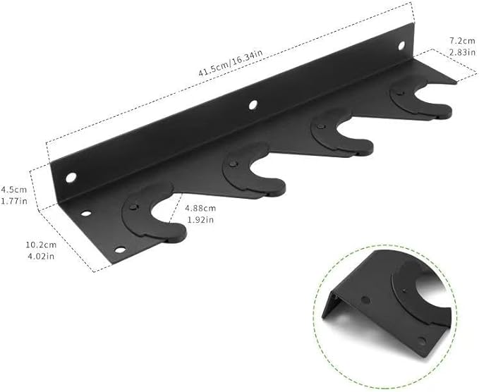 Olympic Wall Mounted Barbell Storage Rack Holder Stand Hanger for Olympic Barbell, Curl bar,Home, Commercial, Garage Gym (4 bars)