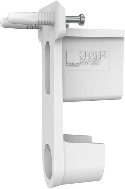 ClosetMaid 6609 SuperSlide Shelf and Hanging Bar Wall Bracket, White