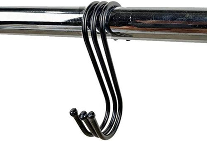 5 inch Extra Large S Hooks for Hanging, 6 Pack Heavy Duty Black S Hooks for Closet,Jeans Plants Jewelry Kitchen Pot Pan Cups Towels Hats
