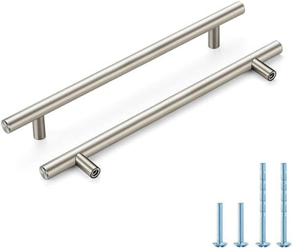 Brushed Nickel Cabinet Handles 7-1/2 Inch Hole Spacing Stainless Steel Drawer Pulls for Cabinets, Dresser, Bathroom 45 Pack