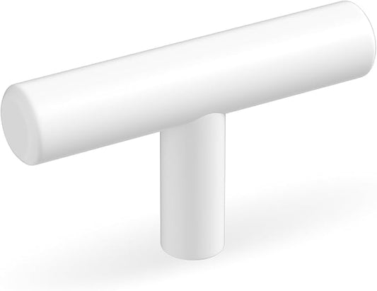 Goldenwarm 30 Pack White Cabinet Knobs White Cabinet Handles Kitchen Cabinet Handles Single Hole Pull Handles 50mm/2in Overall Length for Kitchen Bathroom Cupboard