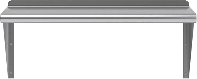 AmGood 14 in. x 30 in. Stainless Steel Wall Shelf | NSF | Metal Shelving | Garage, Laundry, Storage, Utility Room | Restaurant, Commercial Kitchen