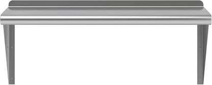 AmGood 14 in. x 30 in. Stainless Steel Wall Shelf | NSF | Metal Shelving | Garage, Laundry, Storage, Utility Room | Restaurant, Commercial Kitchen