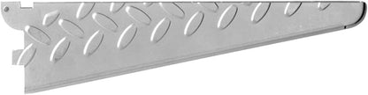 John Sterling HEAVYWEIGHT Diamond Plate Shelf Support System Shelf Bracket, 10-inch , Platinum, 0202-10PM