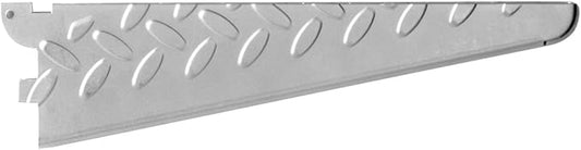John Sterling HEAVYWEIGHT Diamond Plate Shelf Support System Shelf Bracket, 10-inch , Platinum, 0202-10PM