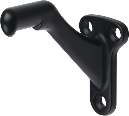 3 Pack Matte Black handrail Bracket,Handrail Stair Brackets 3" Heavy Duty Support Hardware Stairways, Home or Office Staircase Hand Rail Bracket with Screws,Easy Installation Railing Bracket