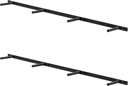 Floating Shelf Bracket ,Hidden Shelf Brackets (2 Pcs Additional Brackets 53 Inch -NO Kits), Matte Black