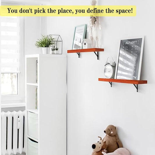 10 Inch Shelf Brackets Set of 8 Steel (Balck, 10 inch 8 Pack)