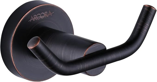 ARCORA Oil Rubbed Bronze Towel Hooks, SUS 304 Stainless Steel Wall Hooks, Heavy Duty Robe Hooks 1 Pack, Bathroom Towel Hooks for Wall
