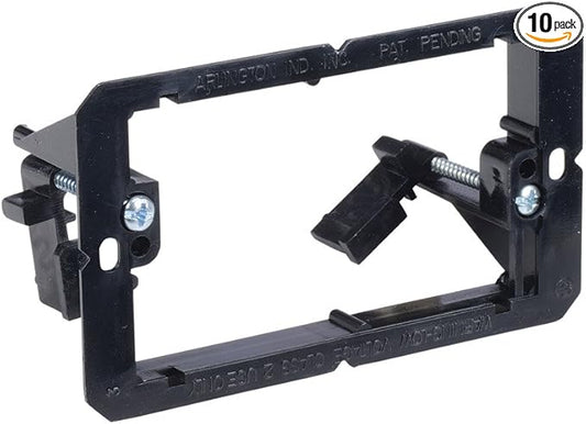 Arlington LV1-10 Low Voltage Mounting Bracket, 1-Gang, Black, 10-Pack