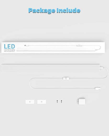 ASOKO Plug-in Under Cabinet Lighting, 24Inch LED Workbench Lights with Super Brighten 900Lumen and Dimmable 6000K Cool White, Memory Function Desk Lamp for Kitchen Sink/Desk/Workbench
