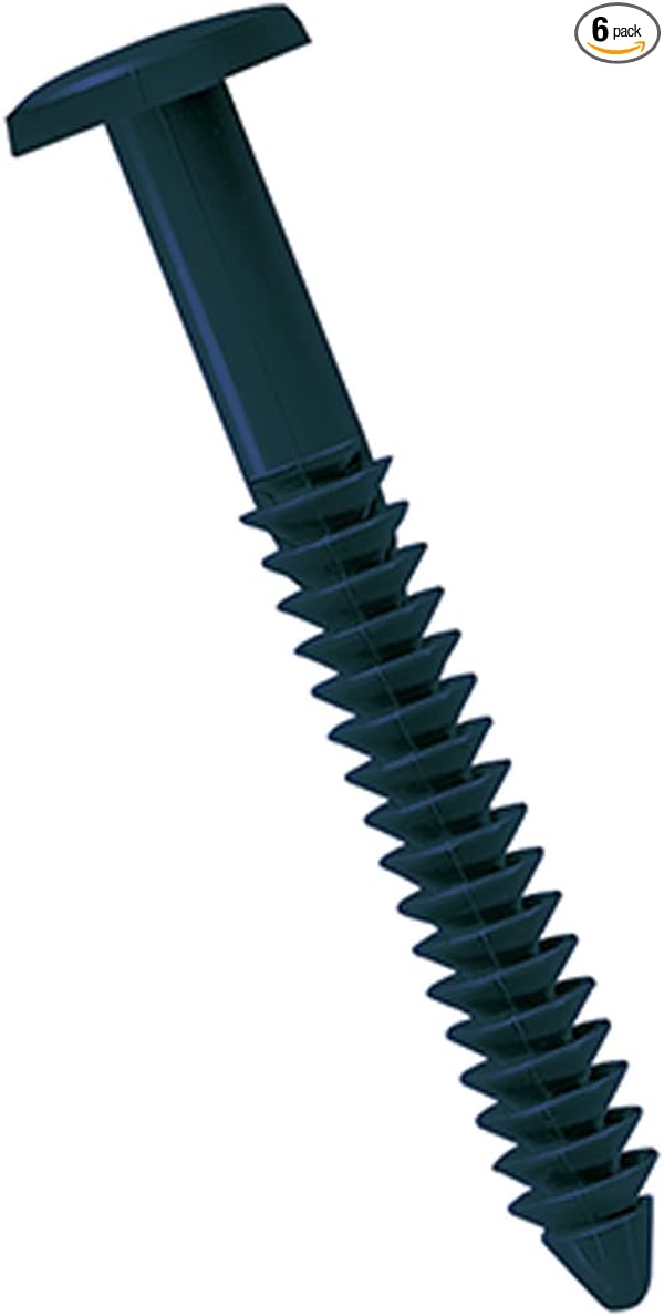 Ekena Millwork LVSL0006MB 3" Lifetime Vinyl Shutter-Lok's (6/Bag), Midnight Blue