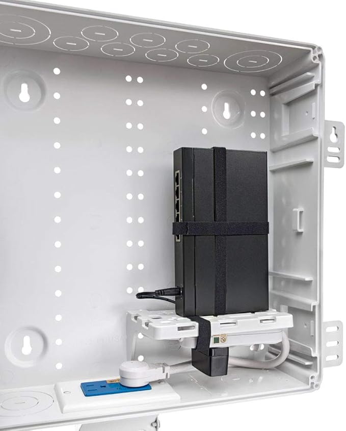 Leviton Plastic Universal Shelf Bracket for Structured Media Center, 49605-AUB