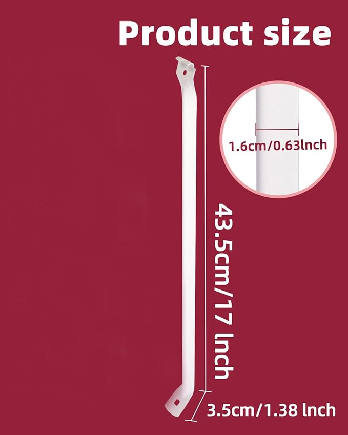 6 Packs Support Brackets for Wire Shelving, Closet Support Brackets with Anchors and Screws, Wire Closet Shelving Accessories for Wardrobe and Wall Bracket(Only include 6pack Support Brackets)
