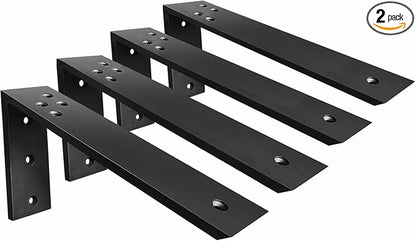 Countertop Support Brackets 4 Pack L Bracket Countertop Brackets 10" x 6" x 2.5" Heavy Duty 3/8" Thick Shelf Brackets Metal Corbels L Shape Bracket for Wood Shelf/Quartz/Granite/Concret Countertops