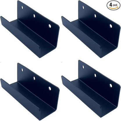 4 PCS Black Tile Hanger Steel Wall Tile Bracket Wall Display,Ladder Hanger for Wall Mount U Bracket,Billboard Hook Wall Bracket ,Thickness 2 mm,(Slot width-38mm)